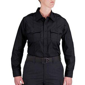 Propper Women's Duty Long Sleeve Ripstop Shirt, Midnight Navy, Size XL